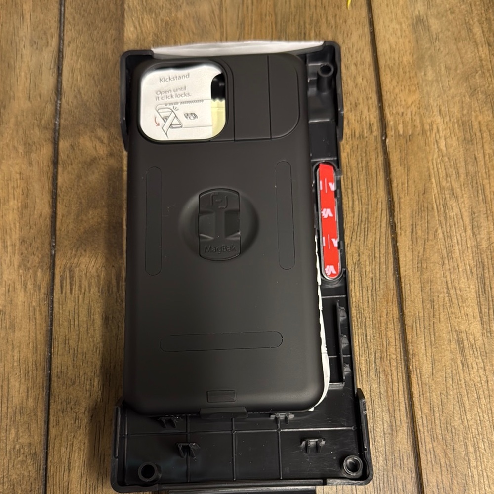 MagBak Black iPhone 15 Pro Max Case with Kickstand